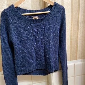 Blue speckled sweater